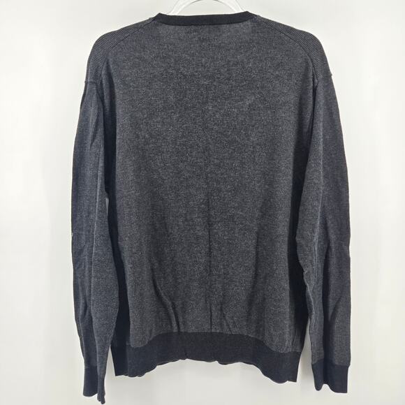 Polo Ralph Lauren Gray Pima Cotton Crew Sweater Size LG Pullover Dad Grandpa - Picture 4 of 7